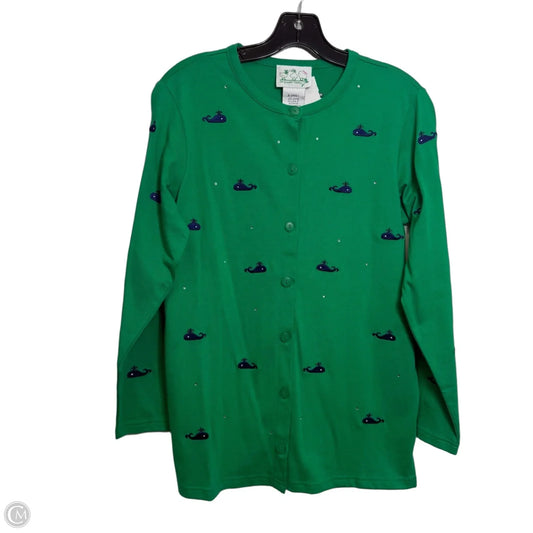 Frogs Cardigan By Quaker Factory In Green, Size: Xs