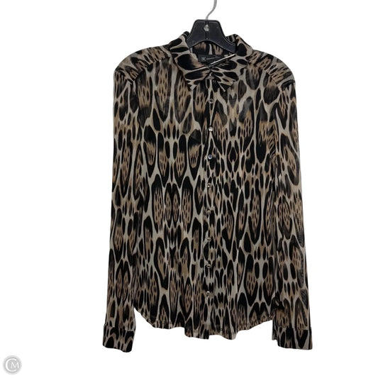 Top 2pc Long Sleeve By Inc In Animal Print, Size: M
