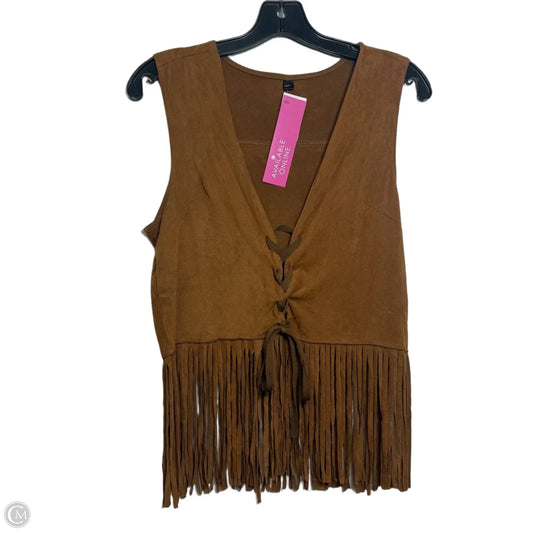Vest Other By Clothes Mentor In Brown, Size: S