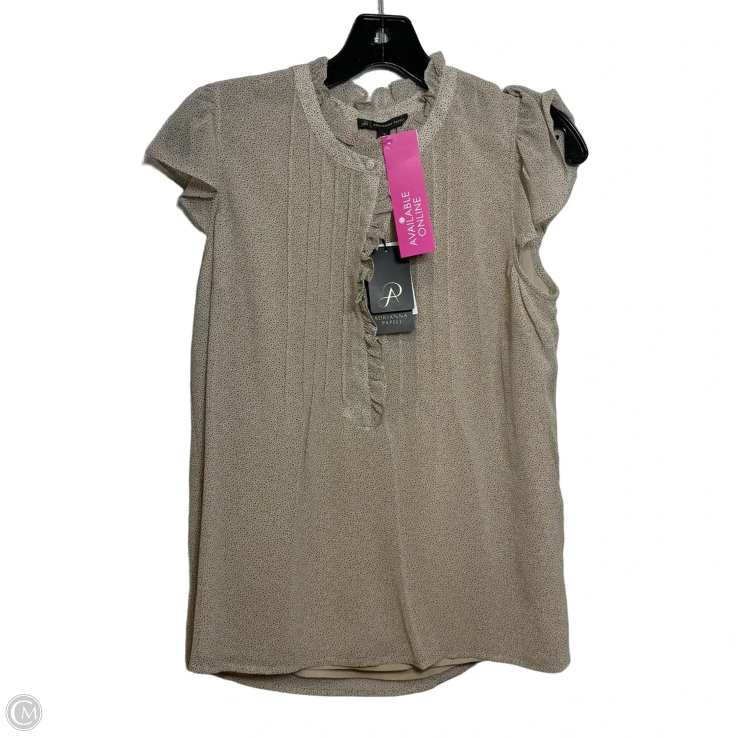 Top Sleeveless By Adrianna Papell In Taupe, Size: S