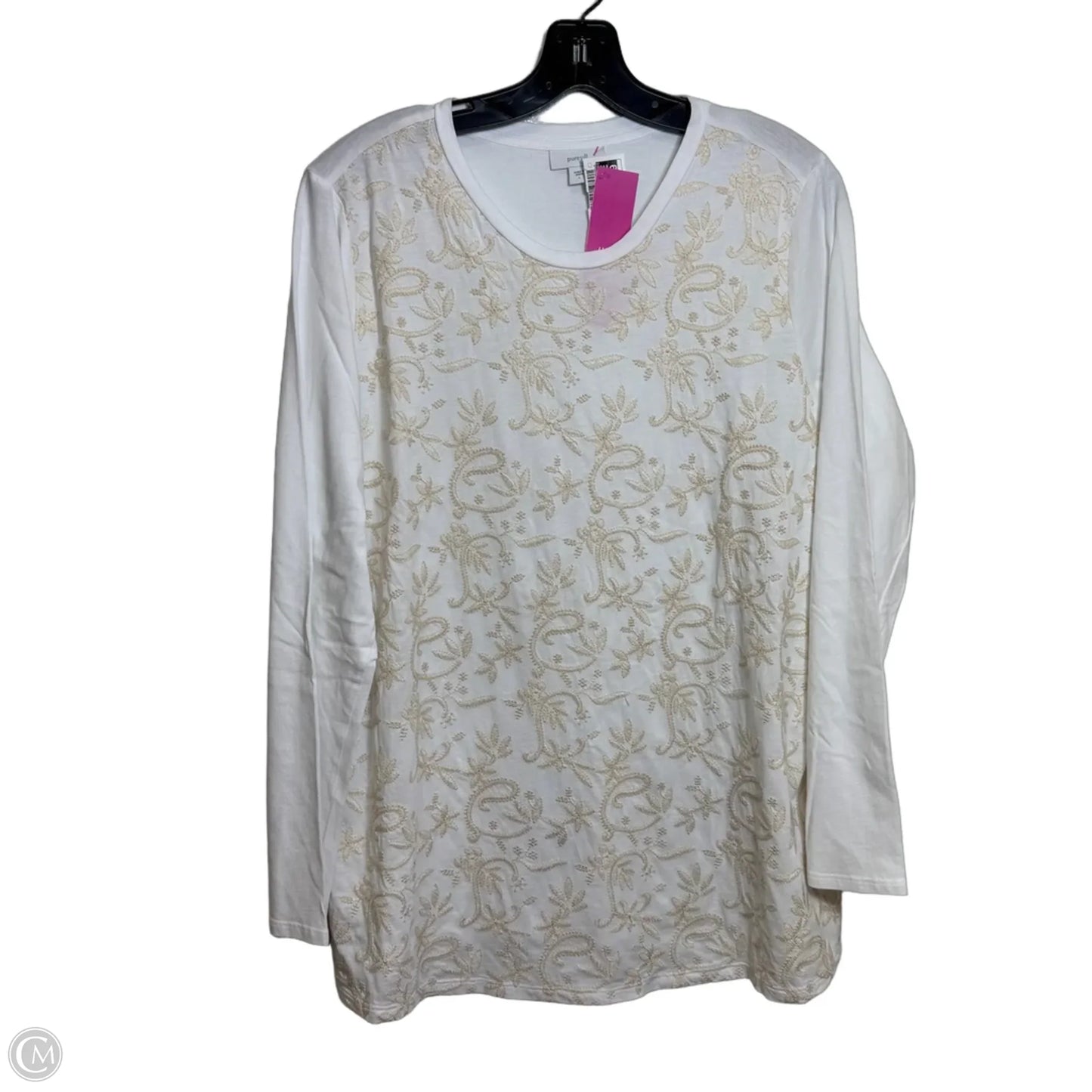 Top Long Sleeve Basic By J. Jill In White, Size: L