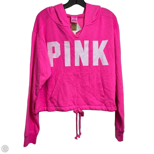 Athletic Top Long Sleeve Hoodie By Pink In Pink, Size: M