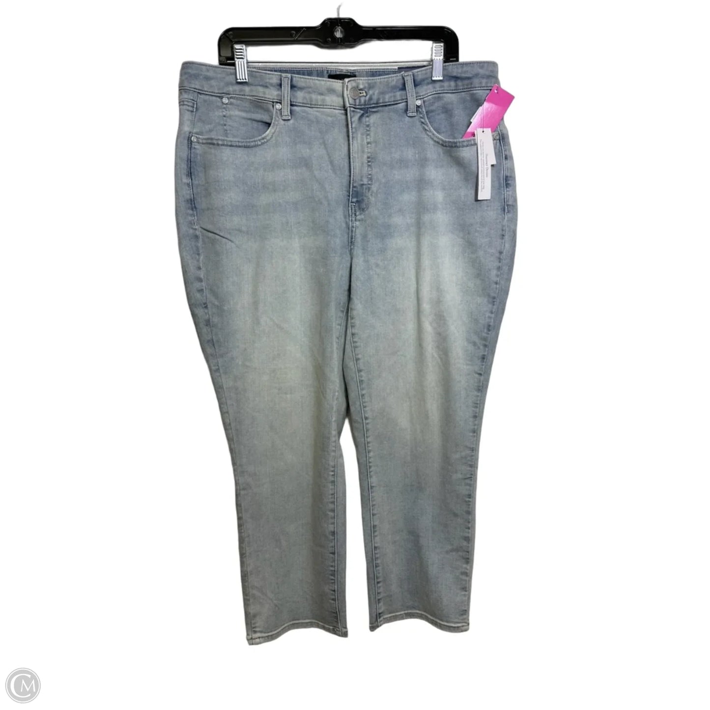 Jeans Straight crop By Talbots In Blue Denim, Size: 16