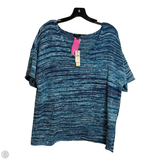 Sweater Short Sleeve By Talbots In Blue, Size: 1x