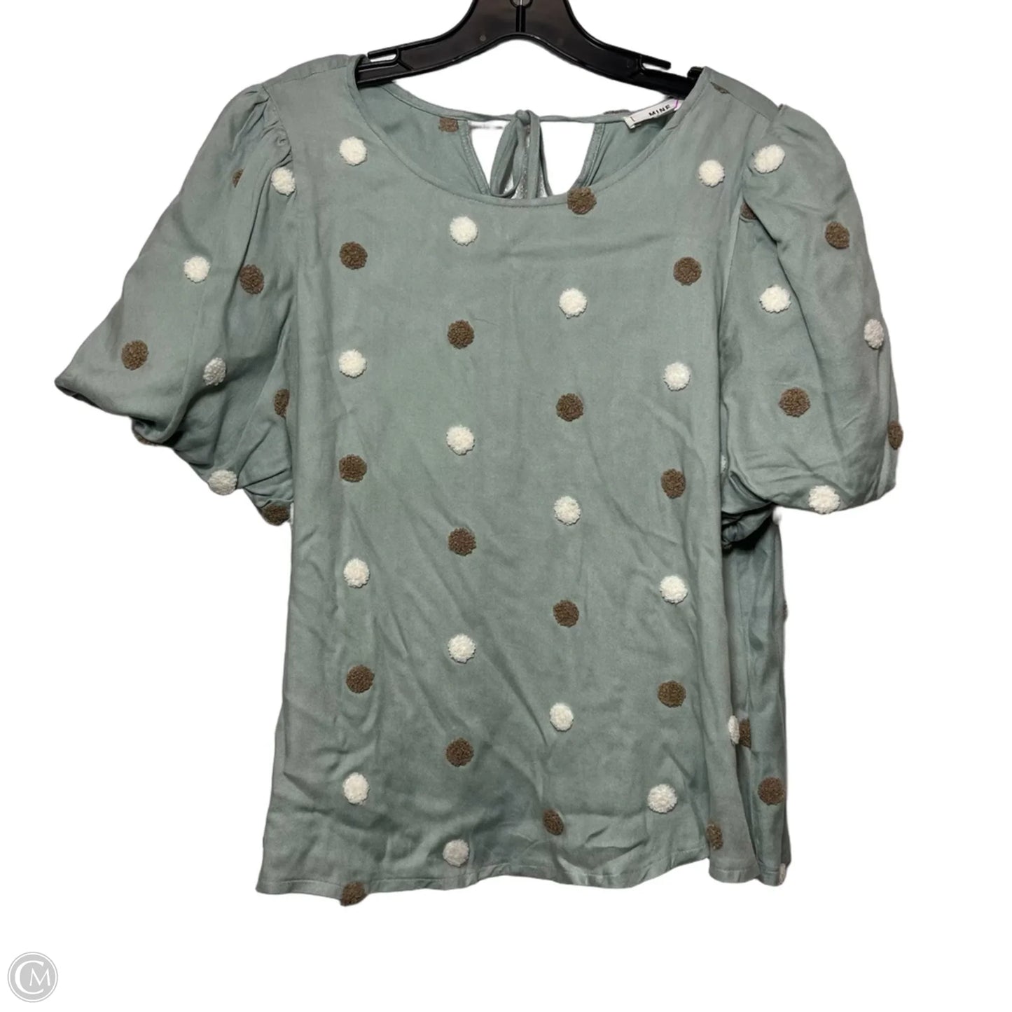 Top Short Sleeve By Mine In Green, Size: M