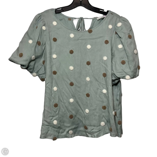 Top Short Sleeve By Mine In Green, Size: M