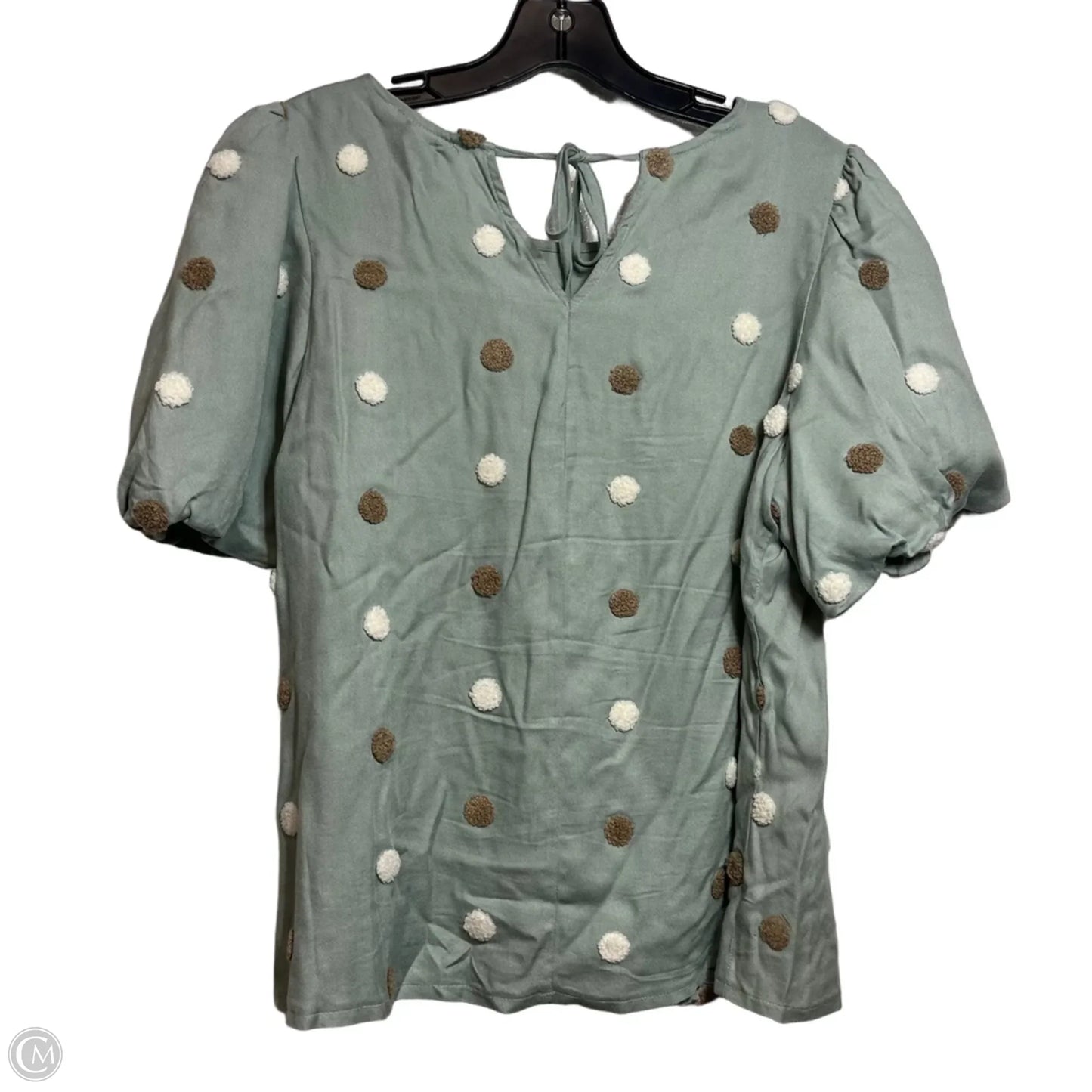 Top Short Sleeve By Mine In Green, Size: M