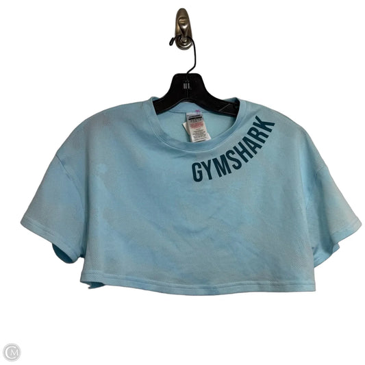 Cropped Athletic Top Short Sleeve By Gym Shark In Blue, Size: S