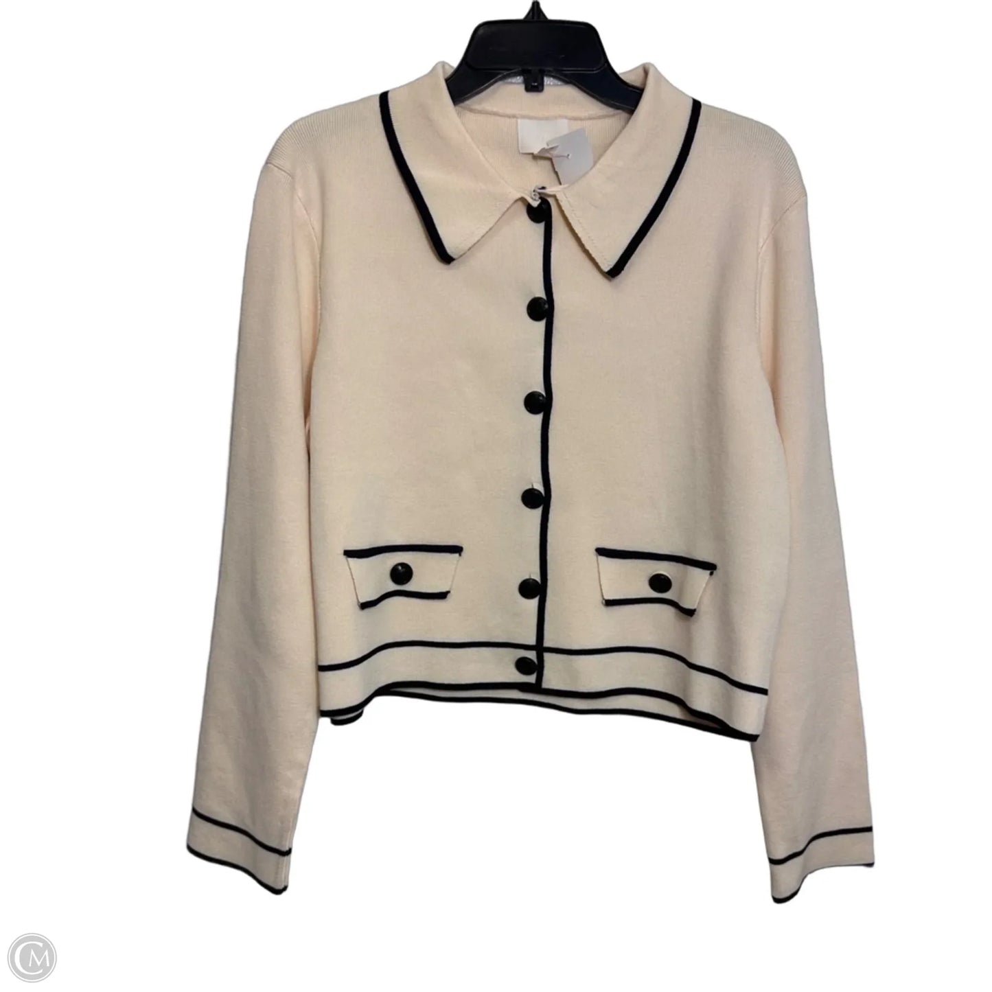 Cardigan By H&m In Cream, Size: M