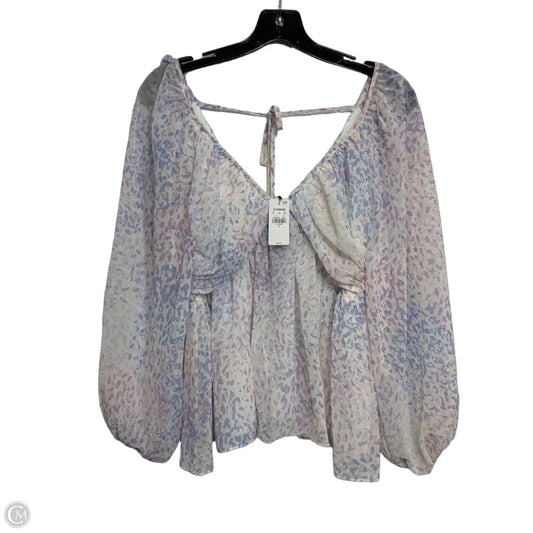 Top Long Sleeve By Express In Multi-colored, Size: S