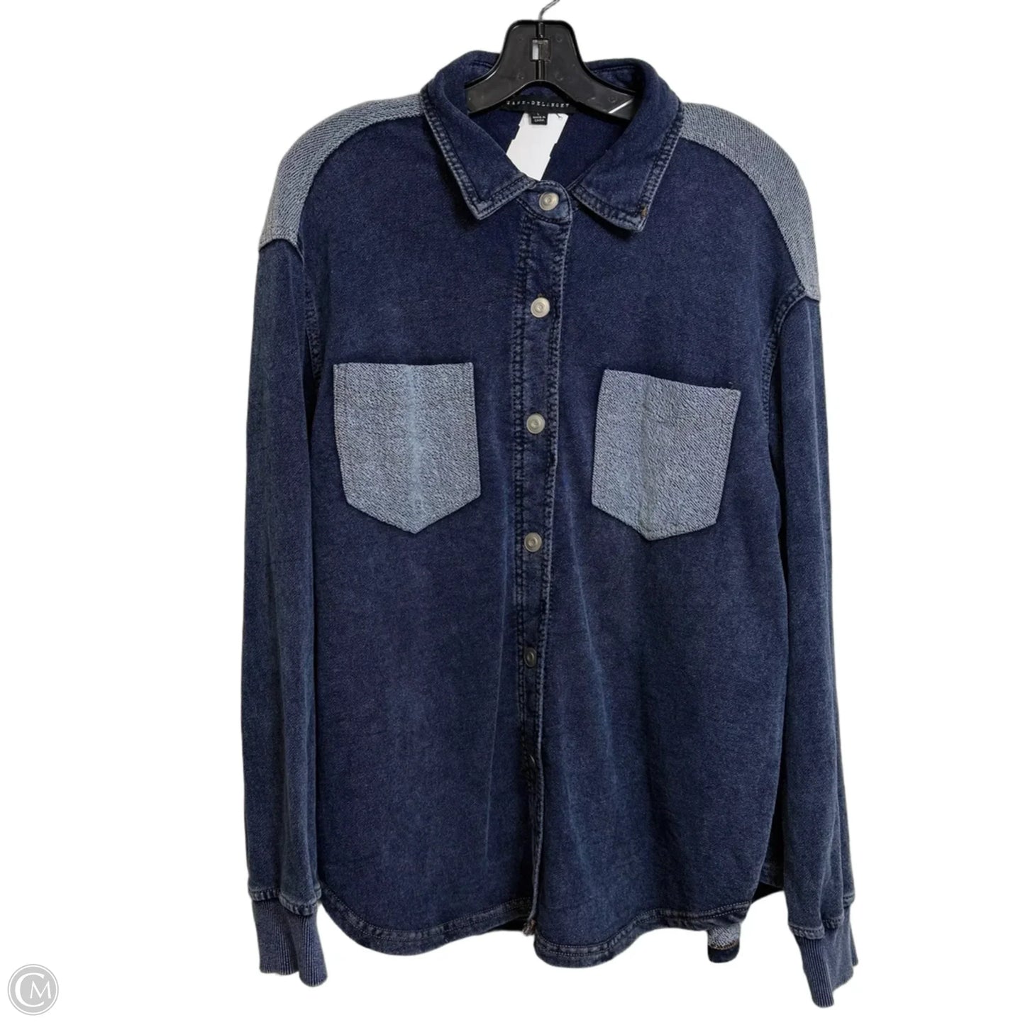 Top Long Sleeve By Jane And Delancey In Blue, Size: L