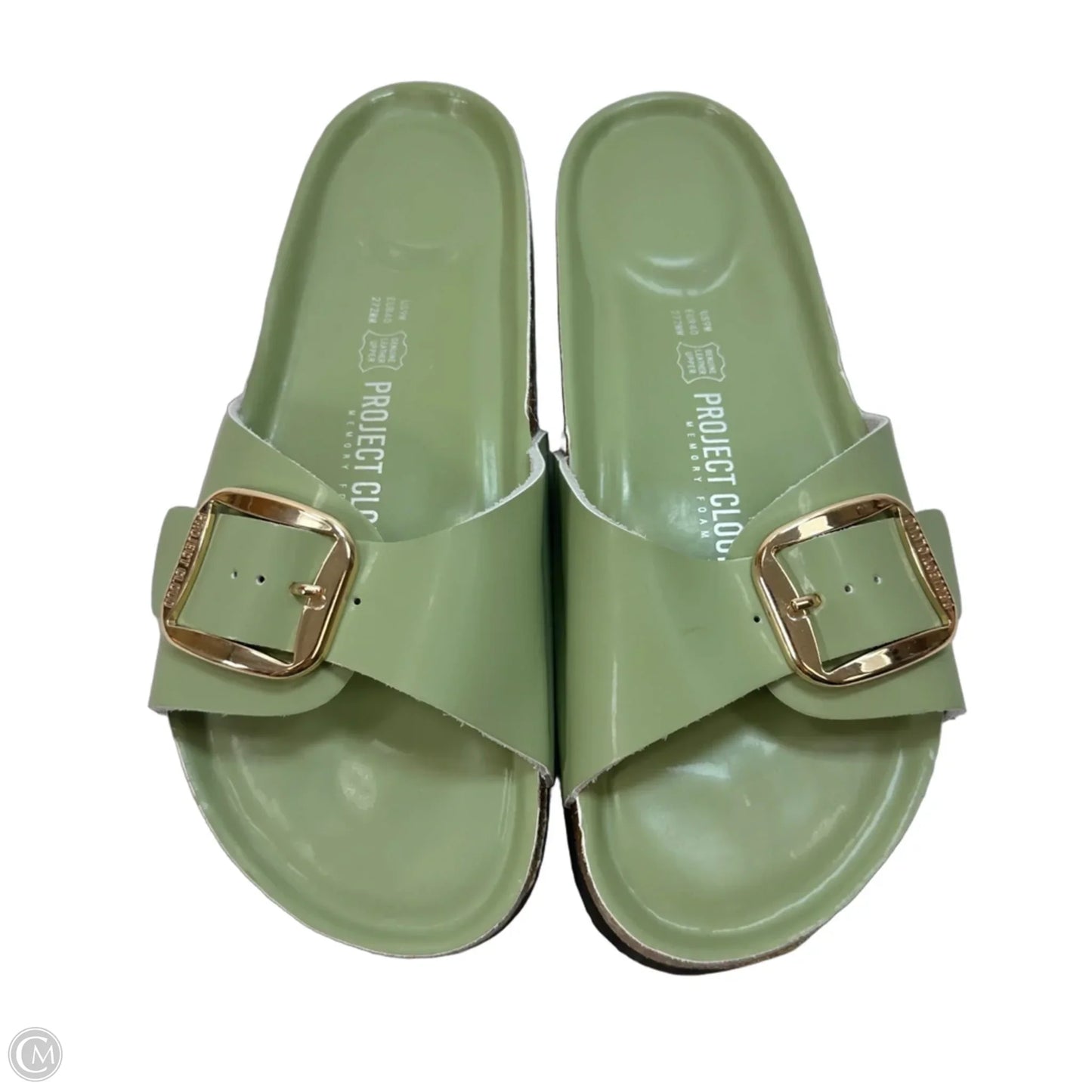Sandals Flats By Clothes Mentor In Green, Size: 9