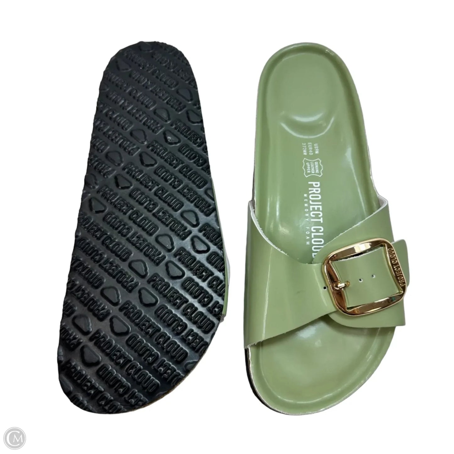Sandals Flats By Clothes Mentor In Green, Size: 9