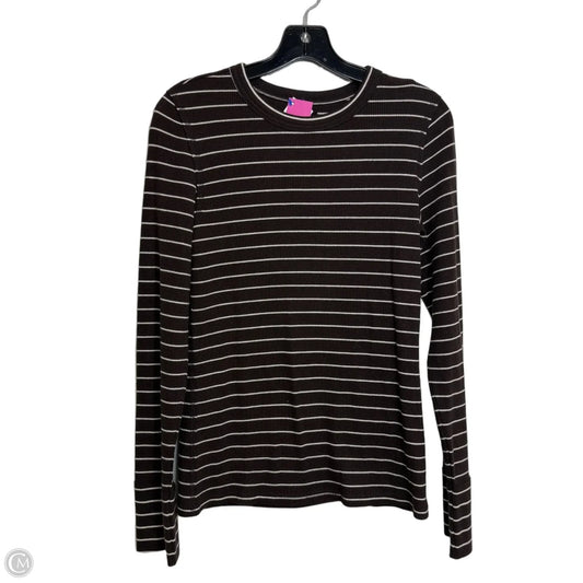 Top Long Sleeve By Aerie In Brown, Size: L
