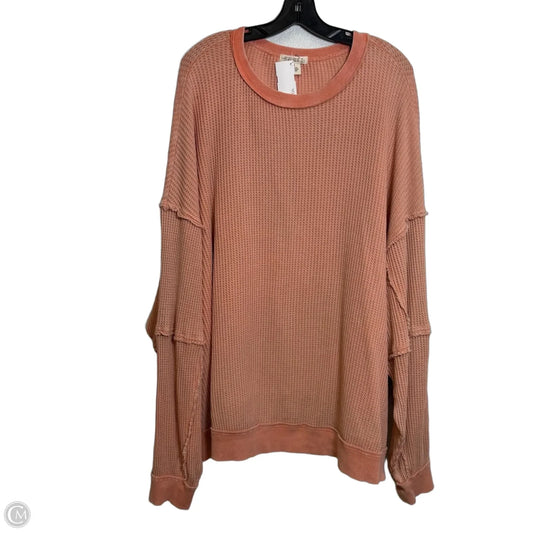 Top Long Sleeve By Festi In Orange, Size: 3x
