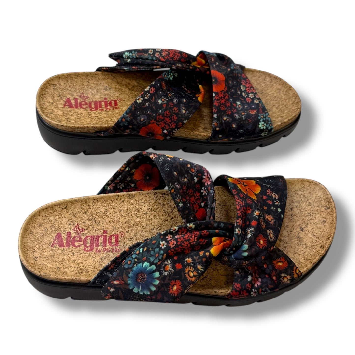 Sandals Flats By Alegria In Floral Print, Size: 7.5