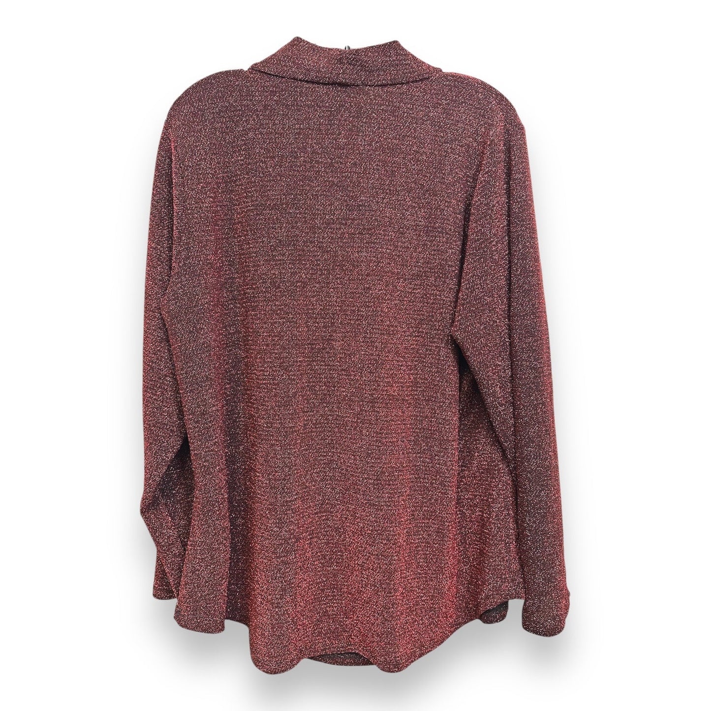 Top Long Sleeve By Grace In Red, Size: 2x