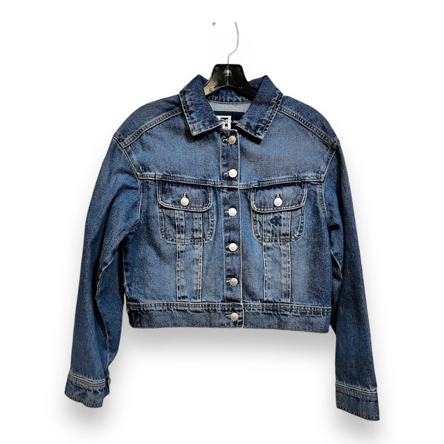 Jacket Denim By Calvin Klein O In Denim, Size: S