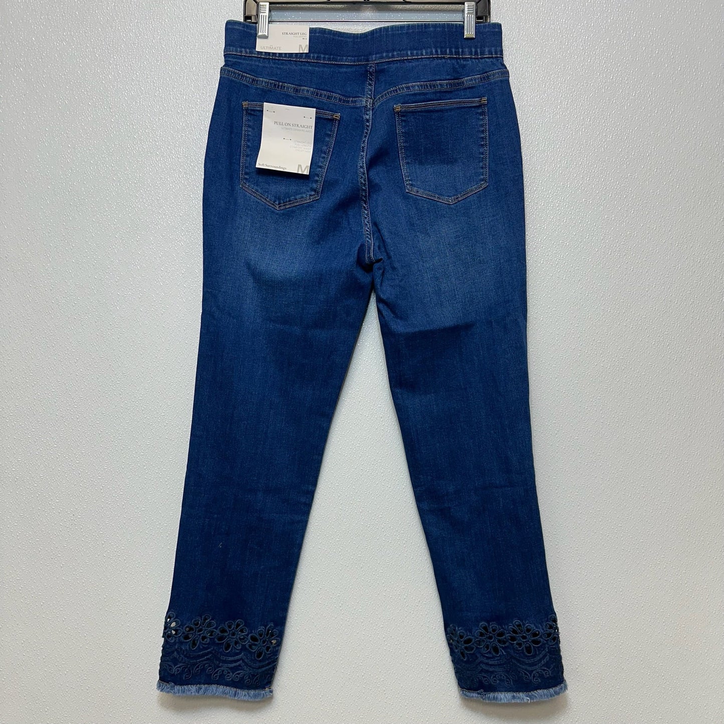 PULL ON STRAIGHT ULTIMATE DENIM RELAXED Jeans Straight By SOFT SURROUNDINGS In Denim, Size: M (10/12)