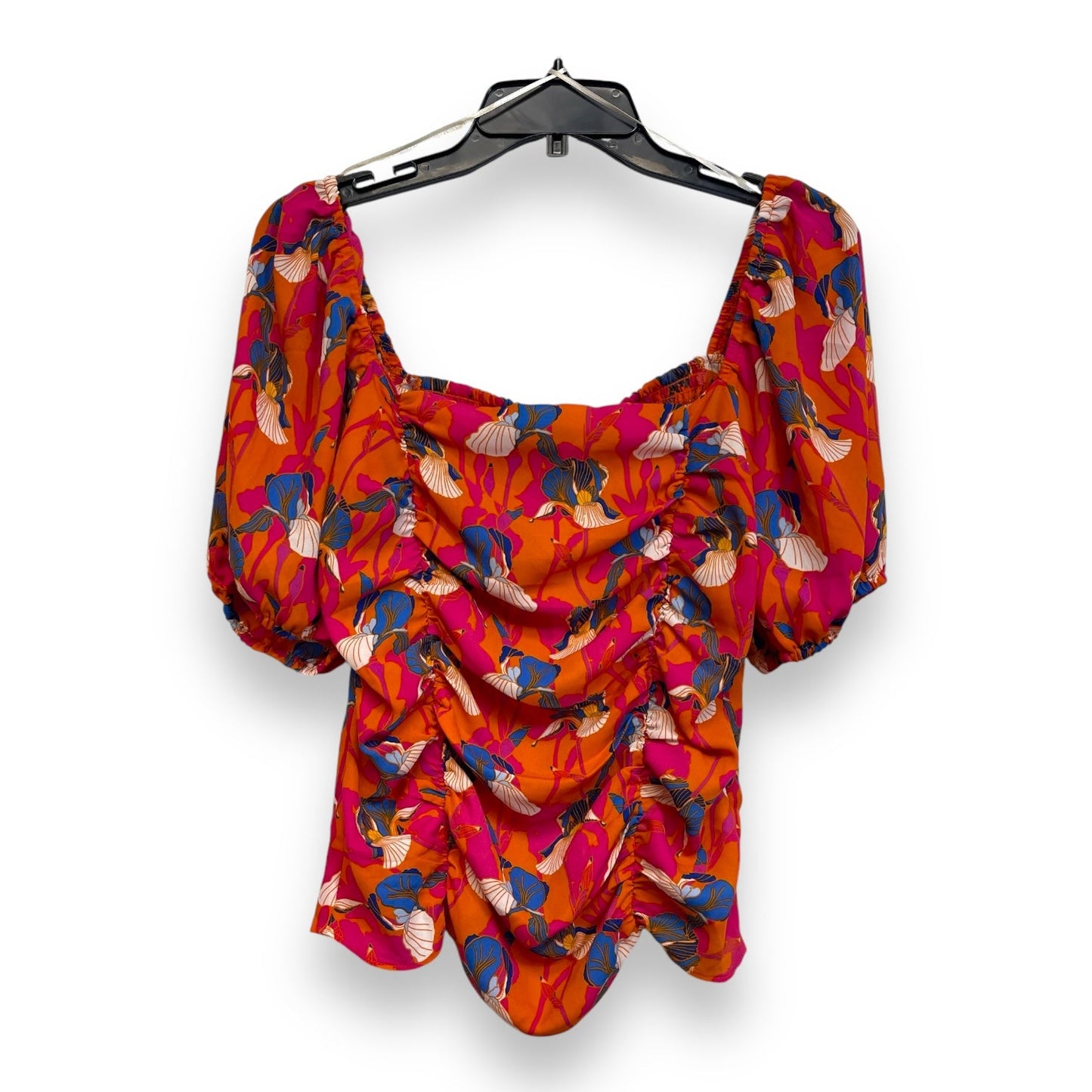 Top Short Sleeve By Rose And Olive In Tropical, Size: L