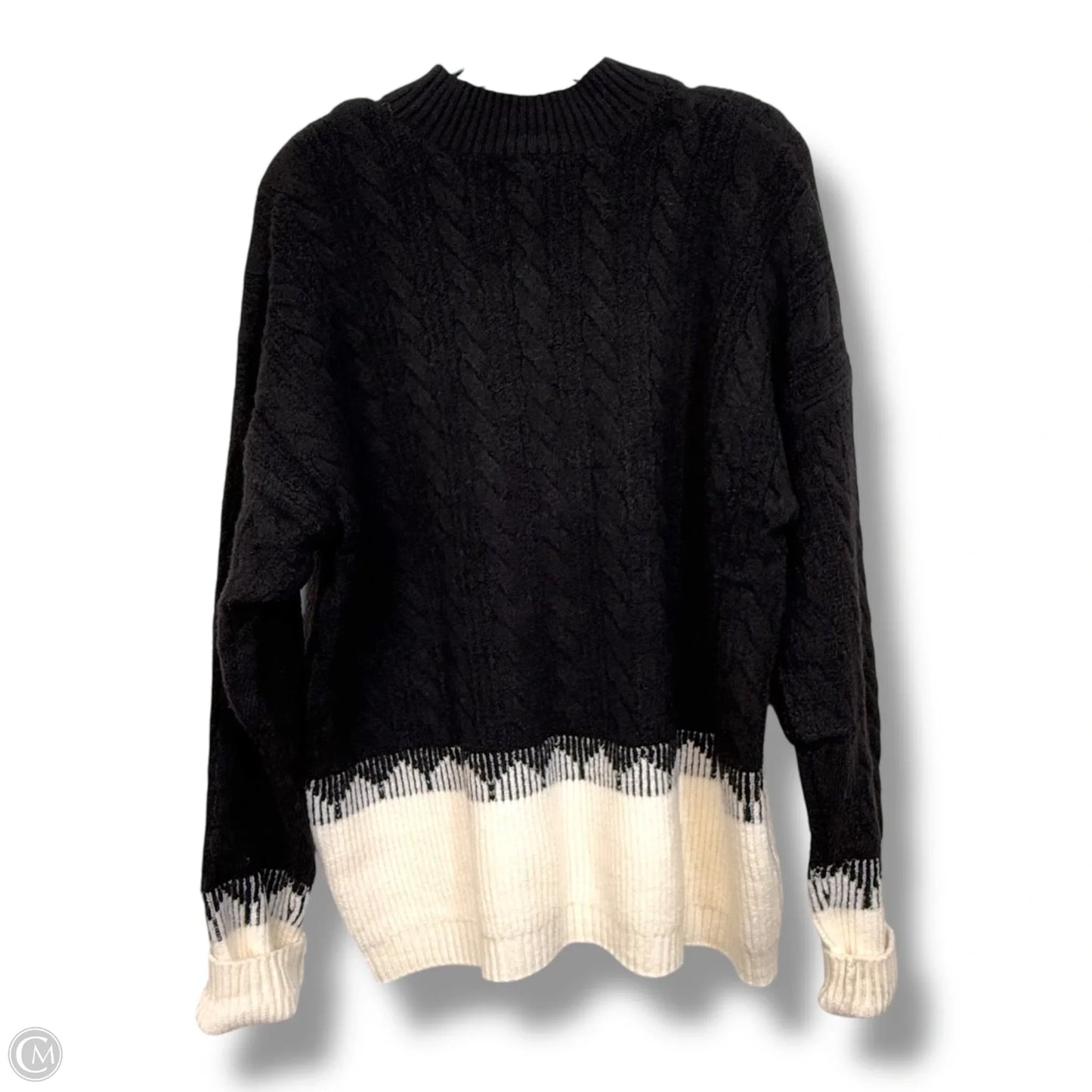 Sweater By Liz Claiborne In Black & White, Size: Xl