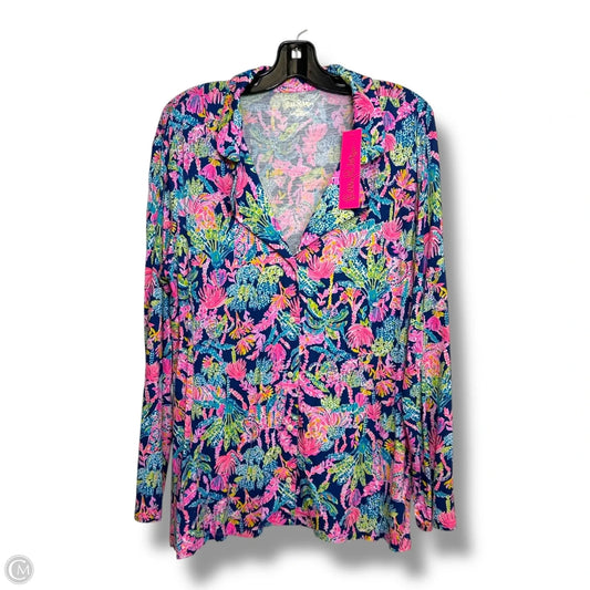 Top Long Sleeve Designer By Lilly Pulitzer In Multi-colored, Size: Xxl