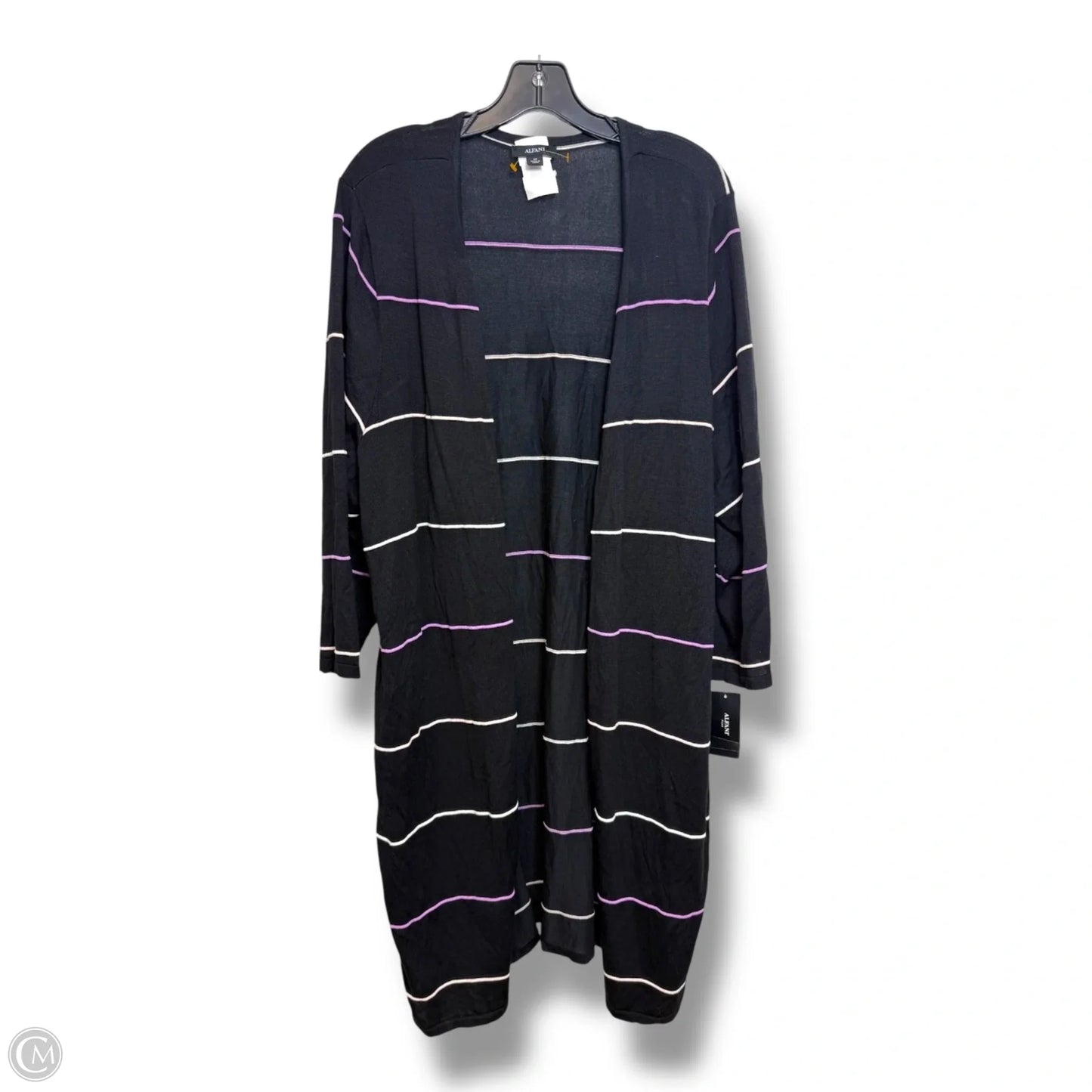 Cardigan By Alfani In Black, Size: 3x
