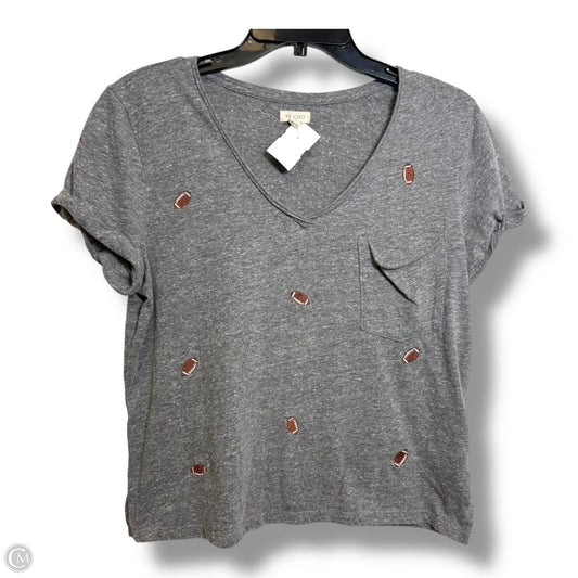 Top Short Sleeve By Pilcro In Grey, Size: S