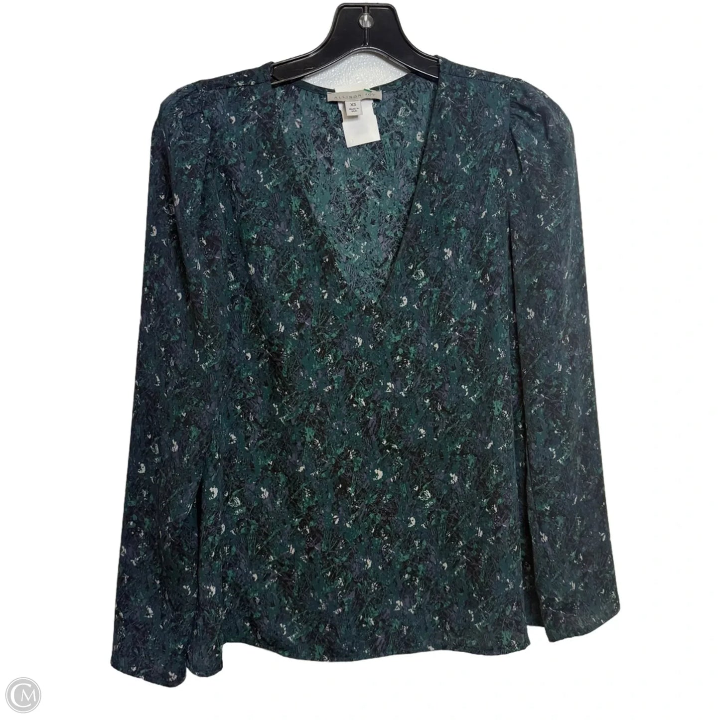 Blouse Long Sleeve By Allison Joy In Multi-colored, Size: Xs