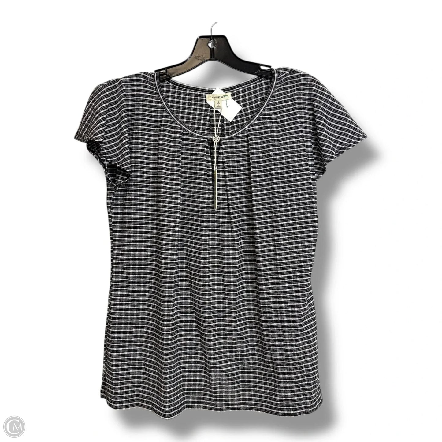Top Sleeveless By Max Studio In Checkered Pattern, Size: S