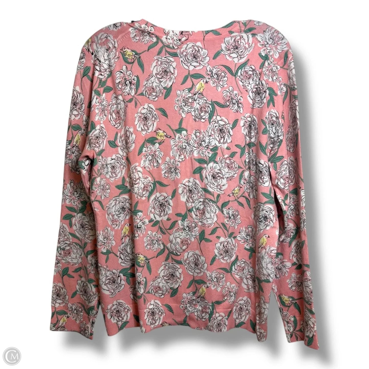 Cardigan By Karen Scott In Floral Print, Size: L
