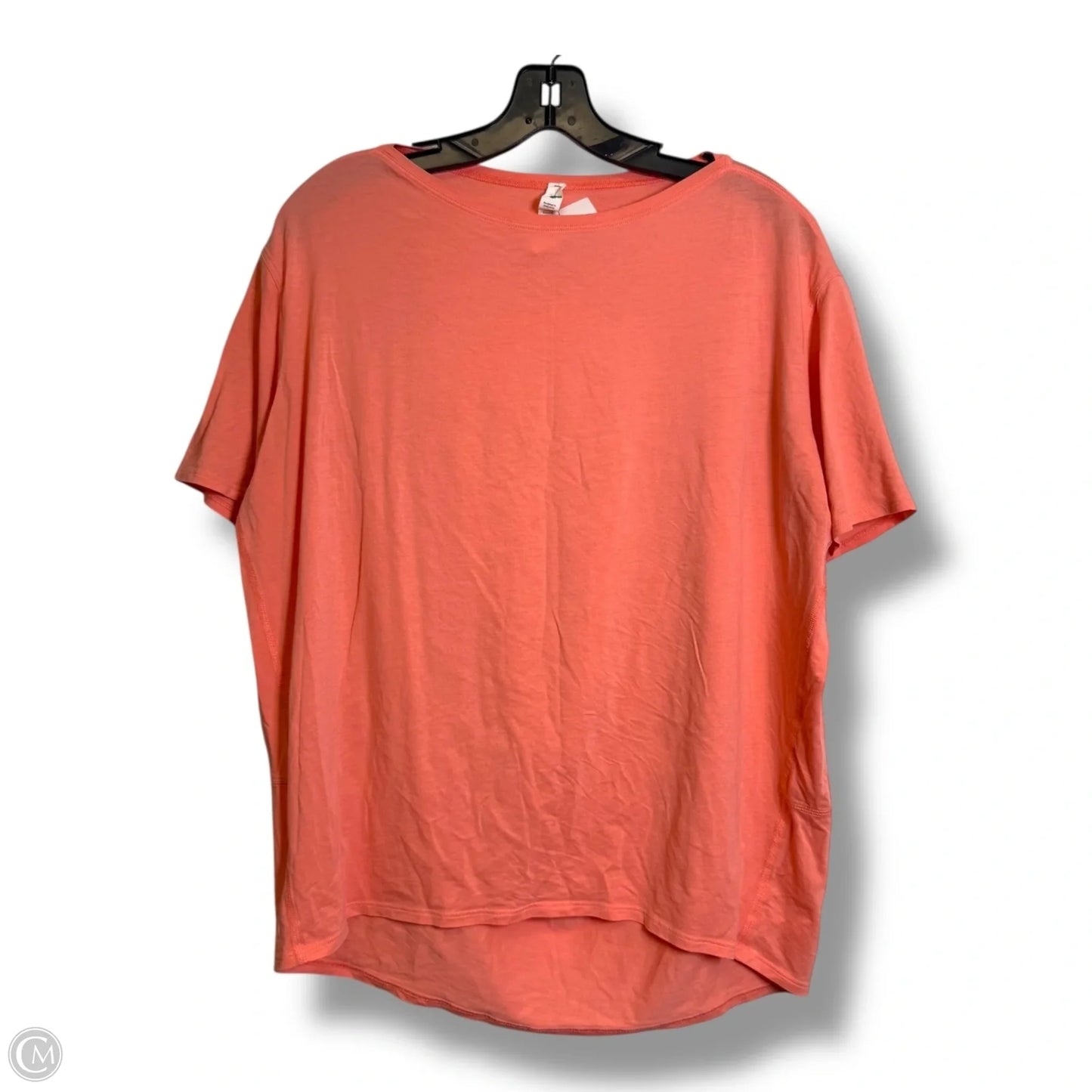 Athletic Top Short Sleeve By Lululemon In Peach, Size: 6
