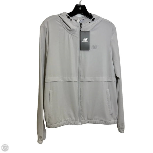 Athletic Jacket By New Balance In Grey, Size: L