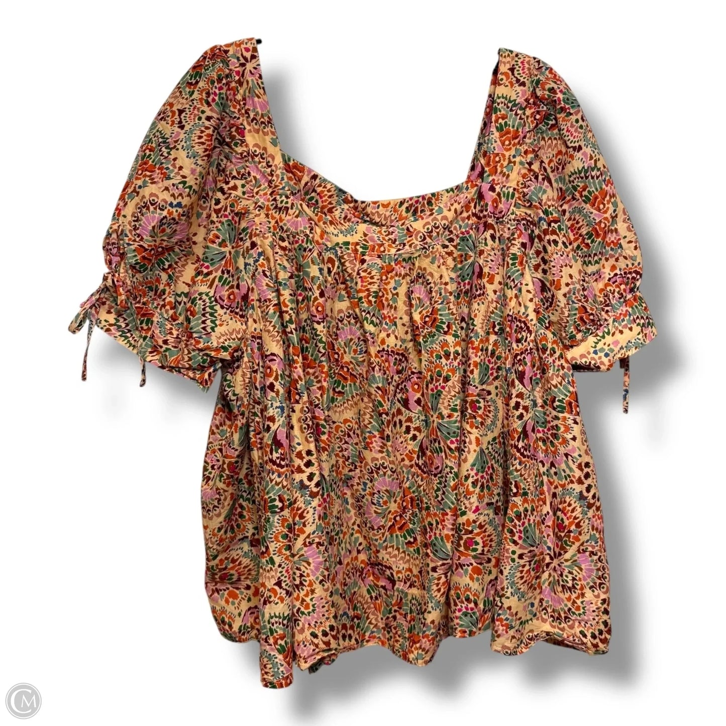 Top Short Sleeve Basic By Dr2 In Peach, Size: Xl