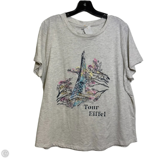 Top Short Sleeve Basic By Mighty Fine In Grey, Size: Xl