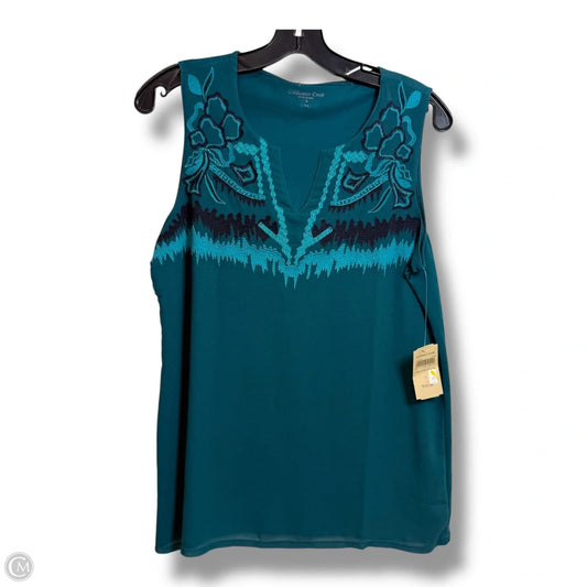 Top Sleeveless Basic By Coldwater Creek In Aqua, Size: L