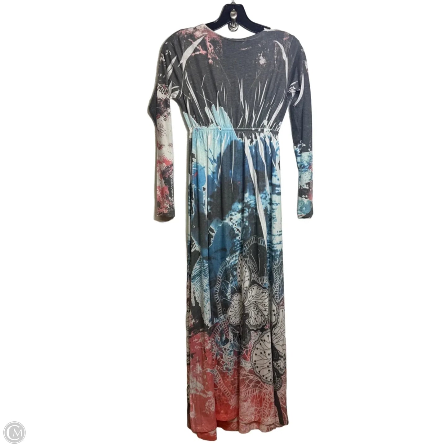 Dress Casual Maxi By Clothes Mentor In Blue & Grey, Size: S