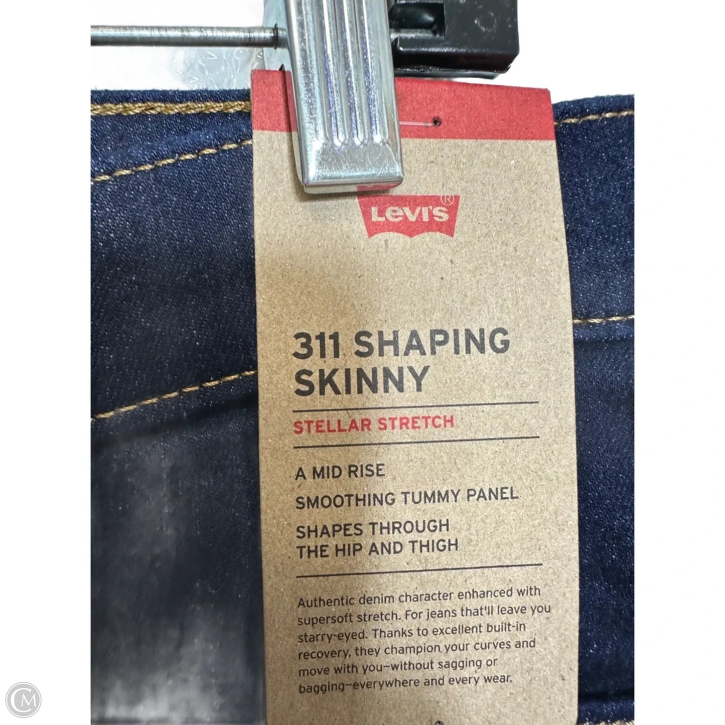 Jeans Skinny By Levis In Blue Denim, Size: 12