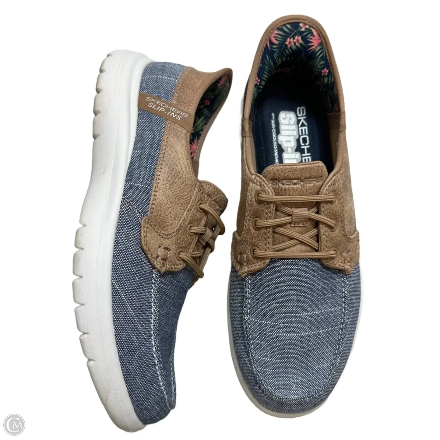 Shoes Flats By Skechers In Blue & Brown, Size: 7.5