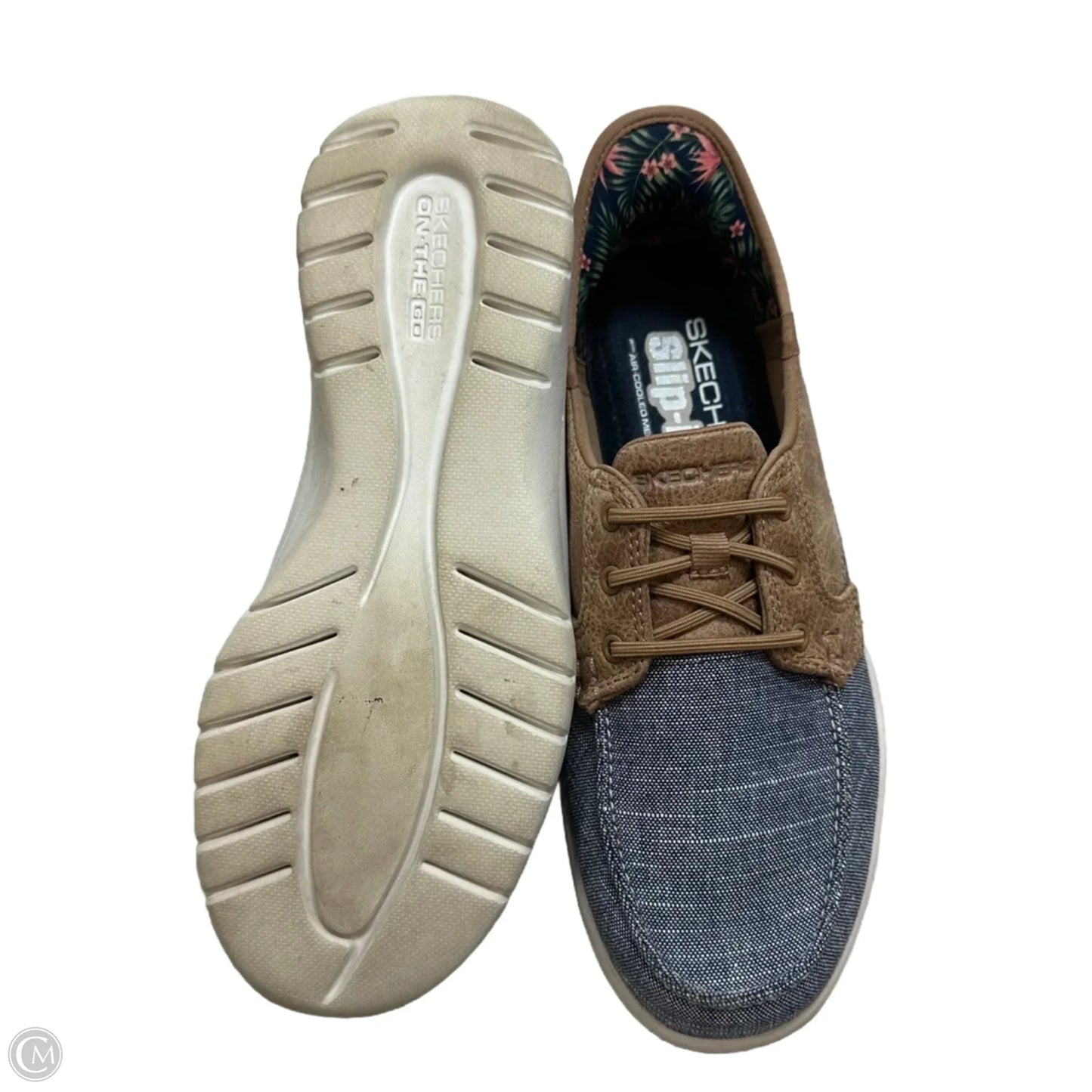 Shoes Flats By Skechers In Blue & Brown, Size: 7.5