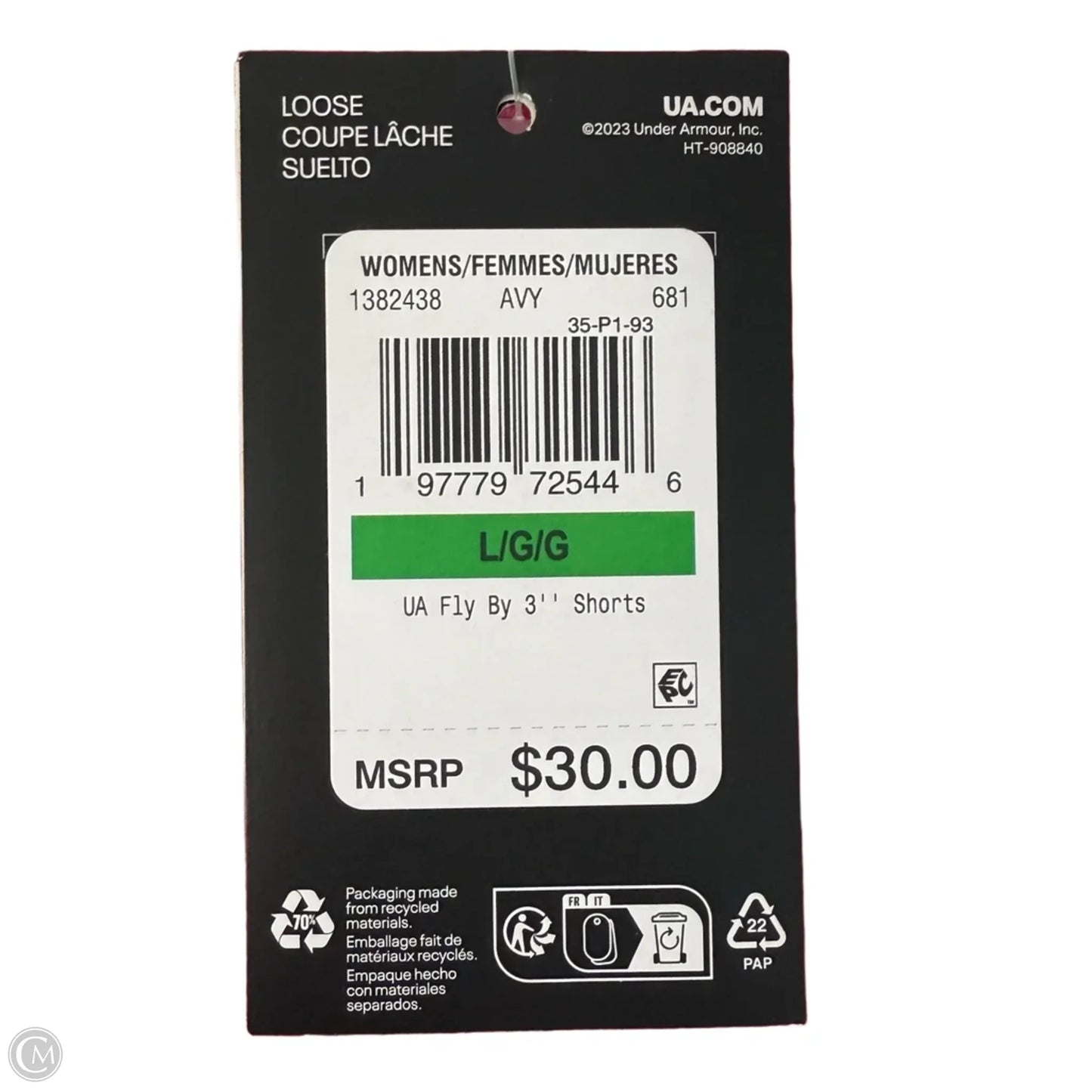 Athletic Shorts By Under Armour In Pink, Size: L