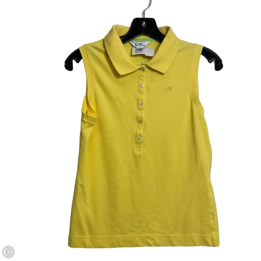 Top Sleeveless Designer By Lilly Pulitzer In Yellow, Size: M