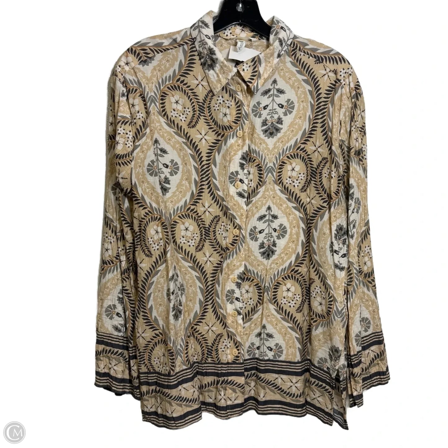 Top Long Sleeve Basic By H&m In Tan, Size: M