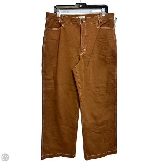Jeans Emmett Wide Leg By Madewell In Brown, Size: 14