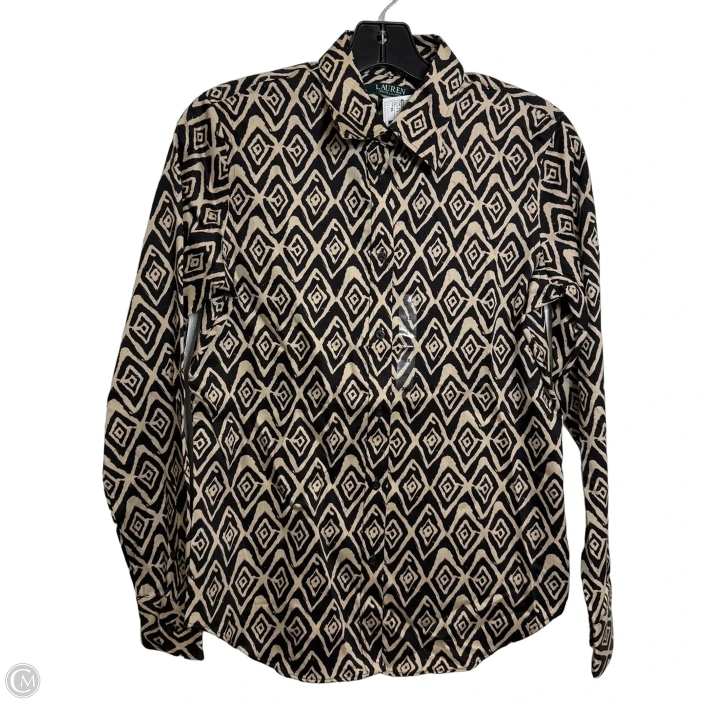Top Long Sleeve Basic By Ralph Lauren In Black & Brown, Size: Xs
