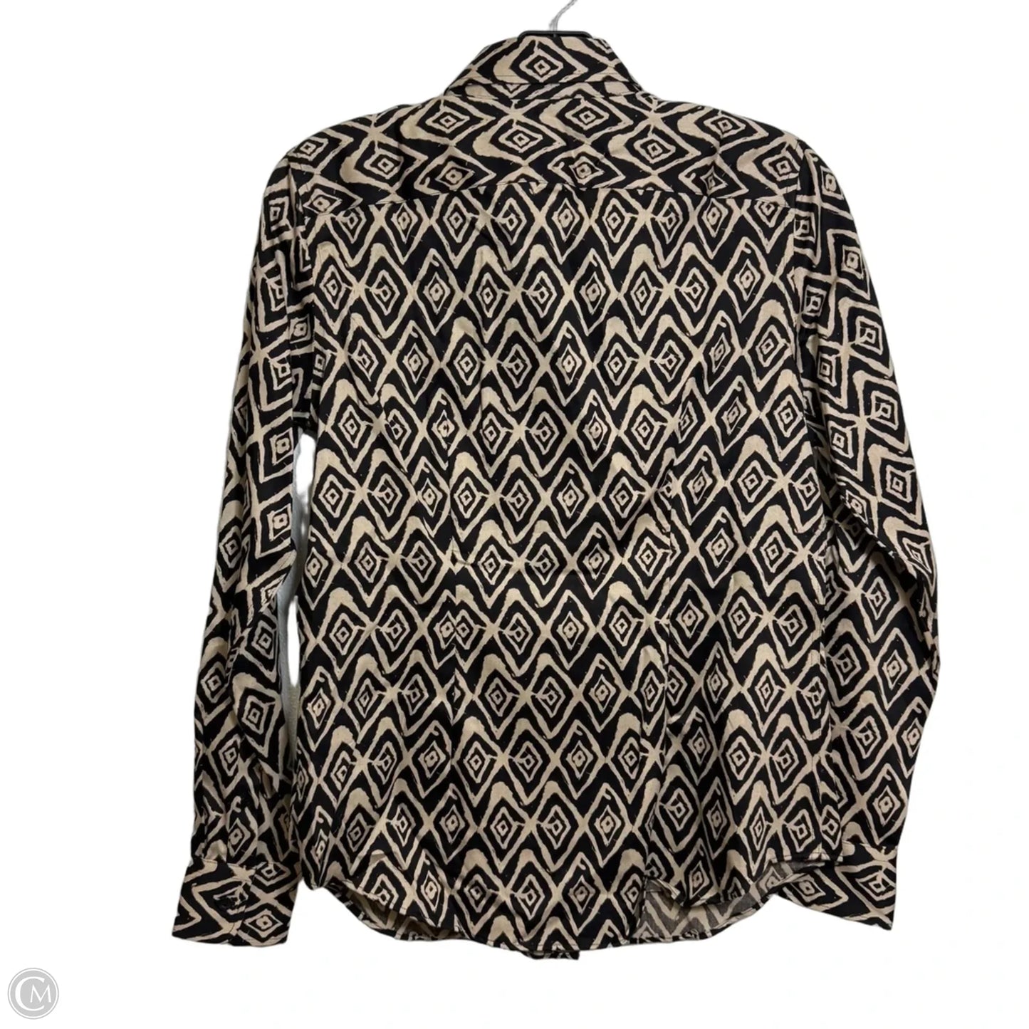 Top Long Sleeve Basic By Ralph Lauren In Black & Brown, Size: Xs