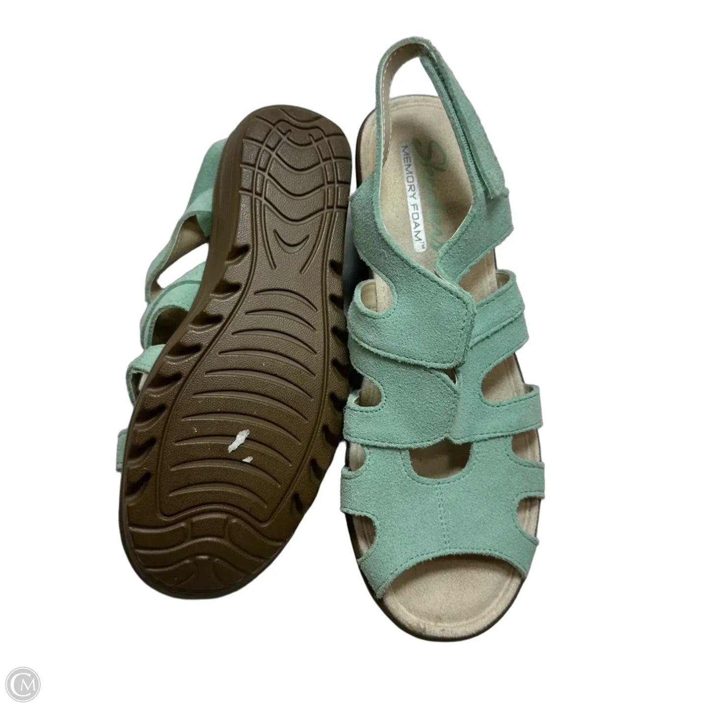 Sandals Flats By Skechers In Aqua, Size: 7