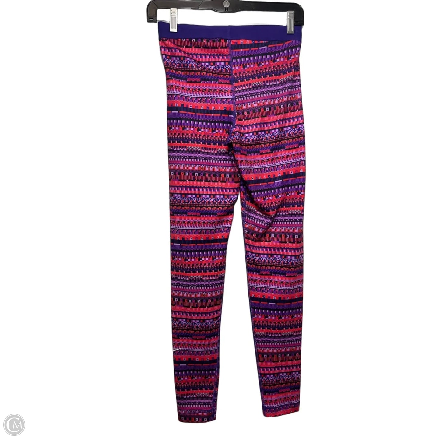 Athletic Leggings By Nike In Pink & Purple, Size: M