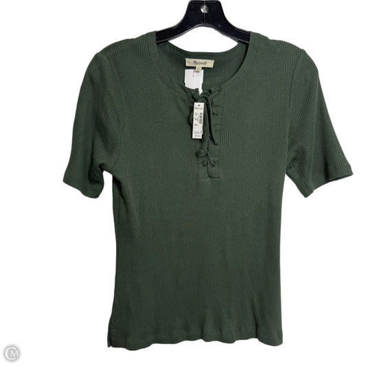 Top Short Sleeve Basic By Madewell In Green, Size: M