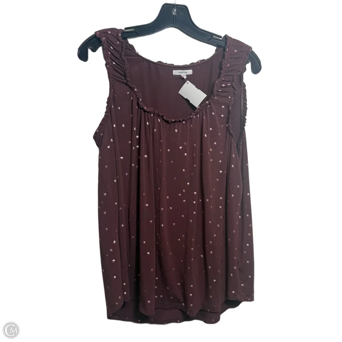 Top Sleeveless Basic By Maurices In Maroon, Size: Xl
